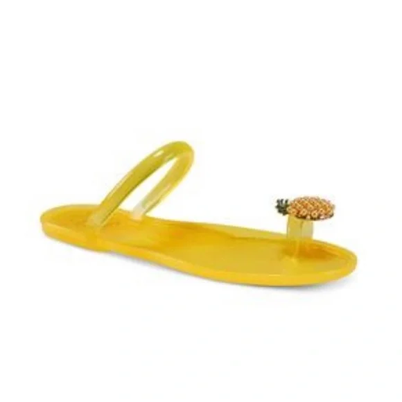 INC International Concepts Loren pineapple jelly sandals / slides - Picture 2 of 6